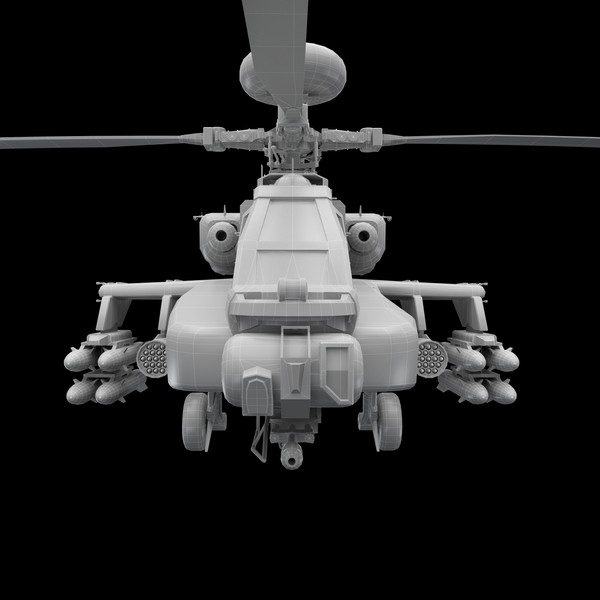 helicopter ah-64 apache 3d model - AH-64 Apache by Stubborn3D